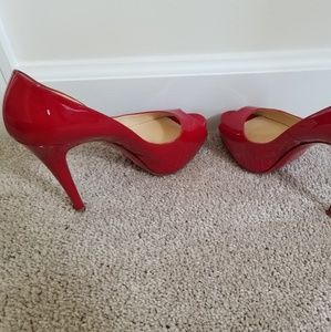 Christian Louboutin peep-toe heels Sz 7.5